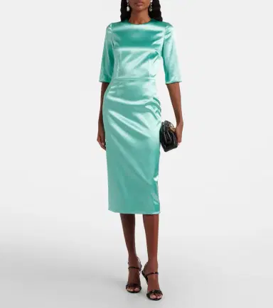 Dolce & Gabbana Satin midi dress | Thumbnail 3