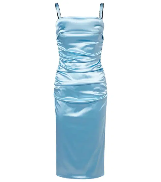 Dolce & Gabbana Ruched satin cocktail dress