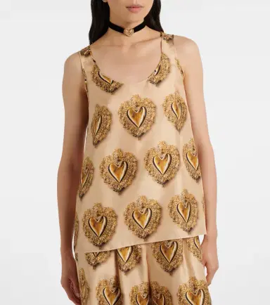 Dolce & Gabbana Printed silk satin top | Thumbnail 5