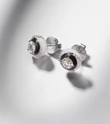 Kamyen Calisto 18kt white gold earrings with diamonds | Thumbnail 5