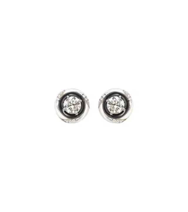Kamyen Calisto 18kt white gold earrings with diamonds