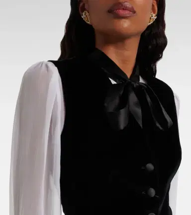 Dolce & Gabbana Cotton and silk-blend velvet vest | Thumbnail 5 Dolce & Gabbana Cotton and silk-blend velvet vest | Thumbnail 5