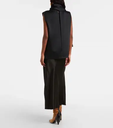 Khaite Loe scarf-detail crêpe satin top | Thumbnail 6