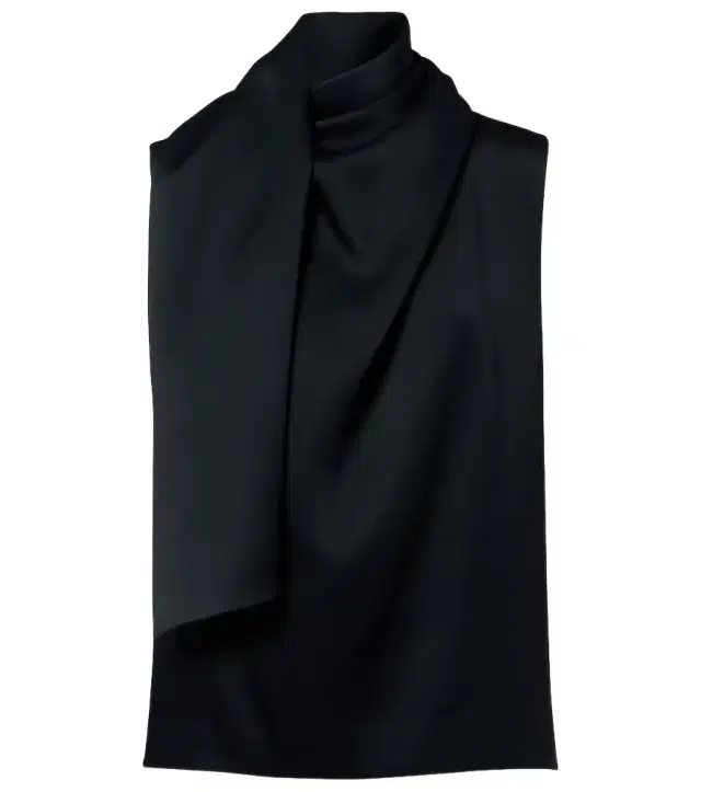 Loe scarf-detail crêpe satin top