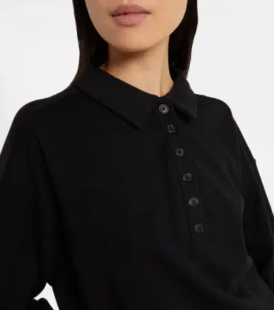 Khaite Faithful silk jersey polo sweater | Thumbnail 3
