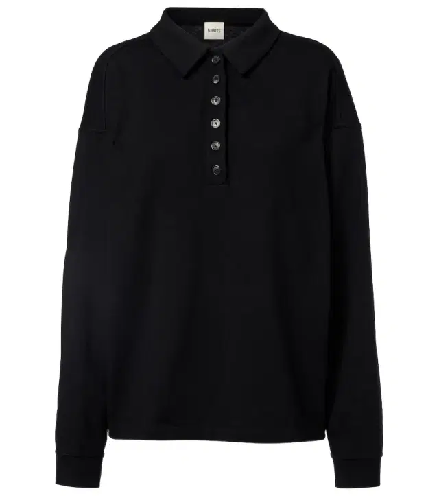 Faithful silk jersey polo sweater
