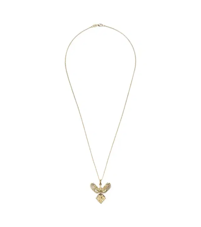 Phoenix 18kt gold pendant necklace