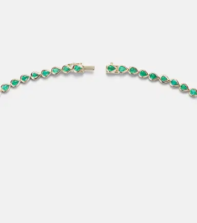 Anita Ko 18kt gold choker with emeralds | Thumbnail 2