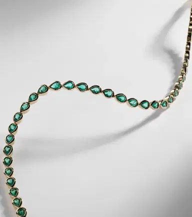 Anita Ko 18kt gold choker with emeralds | Thumbnail 5