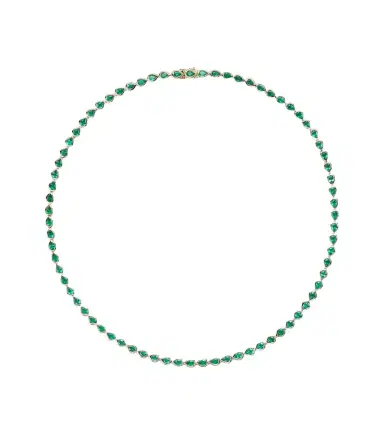 Anita Ko 18kt gold choker with emeralds | Thumbnail 1