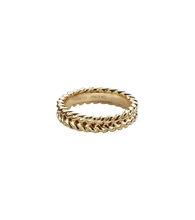 Anita Ko 18kt gold braided ring
