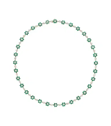 Anita Ko Flora Small 18kt gold choker with emeralds and diamonds | Thumbnail 1