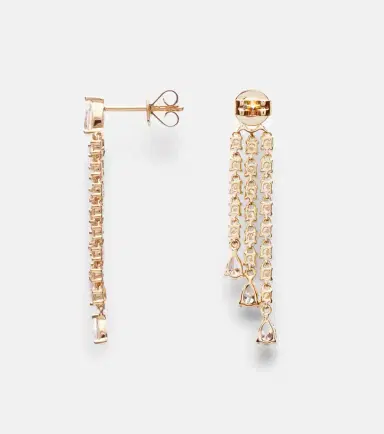 Anita Ko 18kt gold drop earrings with diamonds | Thumbnail 4 Anita Ko 18kt gold drop earrings with diamonds | Thumbnail 4