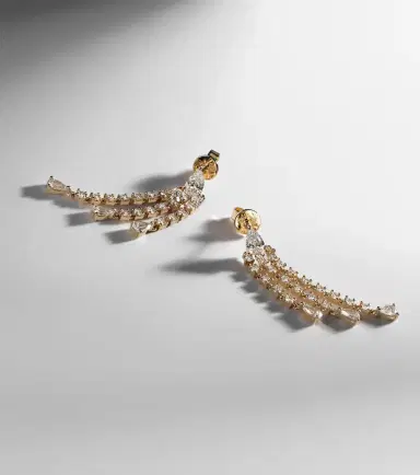 Anita Ko 18kt gold drop earrings with diamonds | Thumbnail 5 Anita Ko 18kt gold drop earrings with diamonds | Thumbnail 5