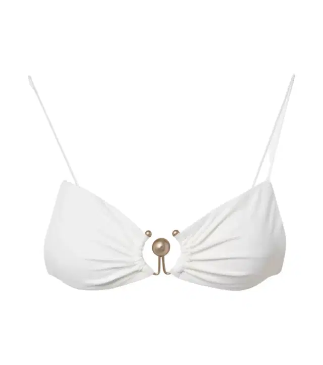 Christopher Esber Ring-detail ruched bikini top