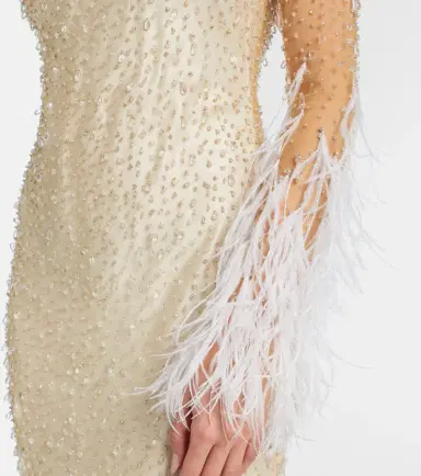 Clio Peppiatt Mia embellished feather-trimmed tulle gown | Thumbnail 6 Clio Peppiatt Mia embellished feather-trimmed tulle gown | Thumbnail 6