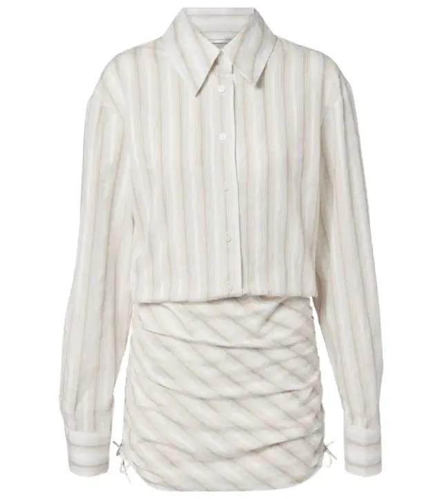 Christopher Esber Ruched striped cotton minidress