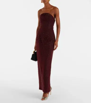 Clio Peppiatt Tina embellished strapless gown | Thumbnail 4