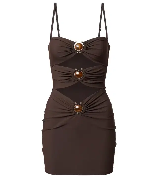Christopher Esber Cutout embellished ring-detail minidress