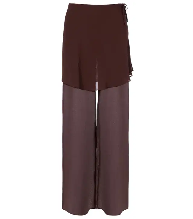 Christopher Esber Sheer silk wide-leg pants