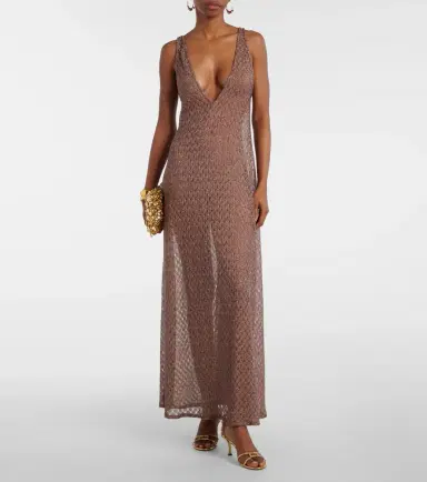 Missoni Open-knit lamé maxi dress | Thumbnail 6