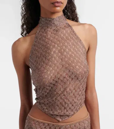 Missoni Open-knit lamé halterneck top | Thumbnail 2