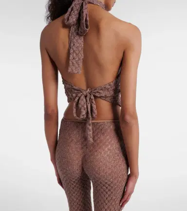 Missoni Open-knit lamé halterneck top | Thumbnail 3
