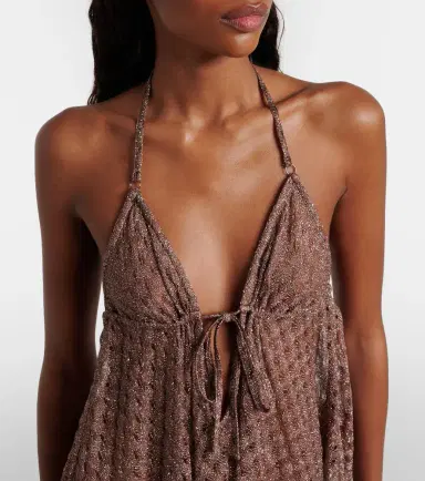 Missoni Open-knit halterneck lamé beach cover-up | Thumbnail 3 Missoni Open-knit halterneck lamé beach cover-up | Thumbnail 3
