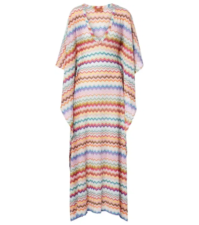 Zigzag lamé kaftan