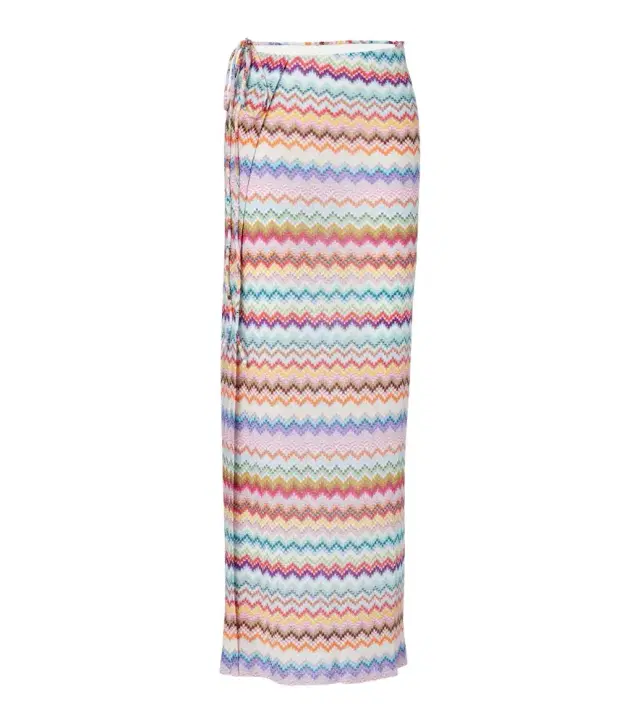 Missoni Zigzag lamé wrap skirt