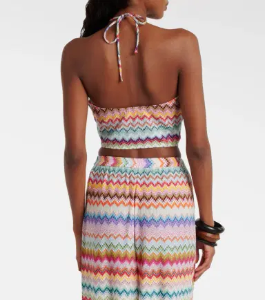 Missoni Zigzag halterneck lamé crop top | Thumbnail 2 Missoni Zigzag halterneck lamé crop top | Thumbnail 2