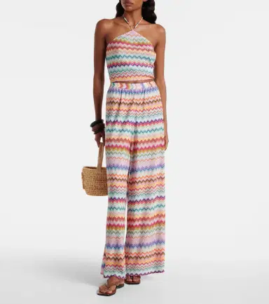 Missoni Zigzag halterneck lamé crop top | Thumbnail 5 Missoni Zigzag halterneck lamé crop top | Thumbnail 5