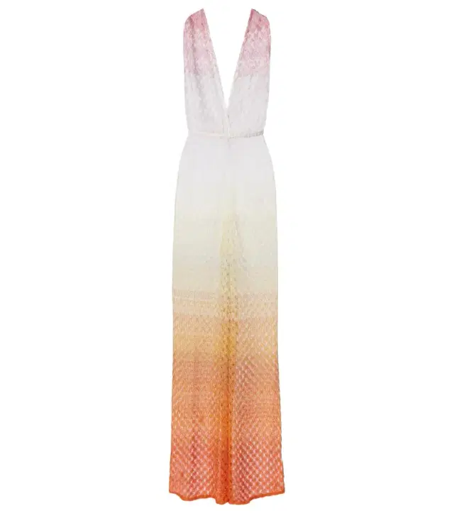 Missoni Open-knit lamé jumpsuit