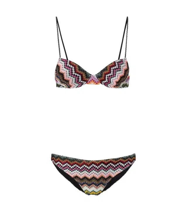 Zigzag lamé bikini