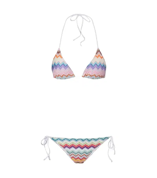 Zigzag lamé bikini