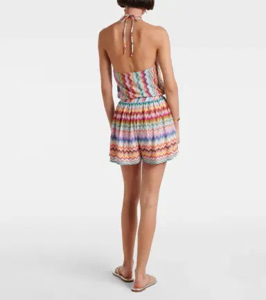 Missoni Zigzag halterneck lamé romper | Thumbnail 4 Missoni Zigzag halterneck lamé romper | Thumbnail 4