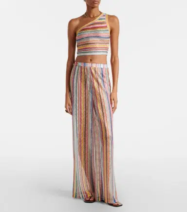 Missoni Zigzag one-shoulder crop top | Thumbnail 4 Missoni Zigzag one-shoulder crop top | Thumbnail 4