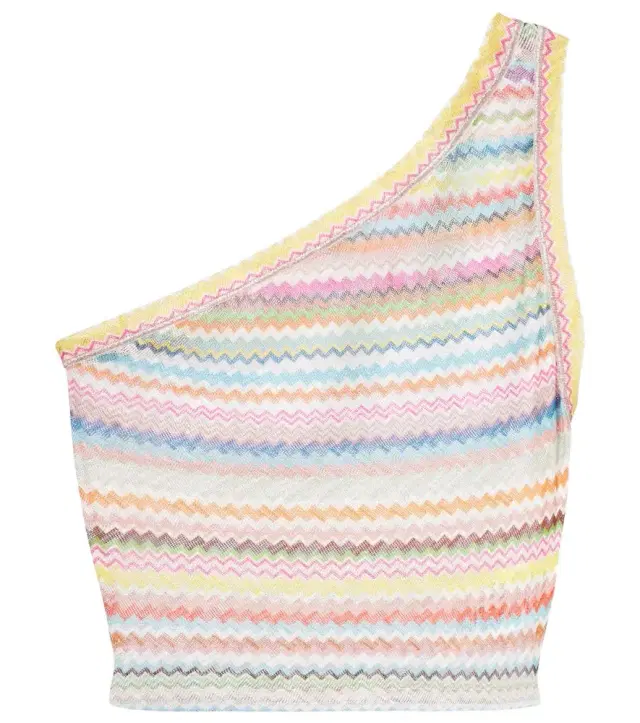 Missoni Zigzag one-shoulder crop top