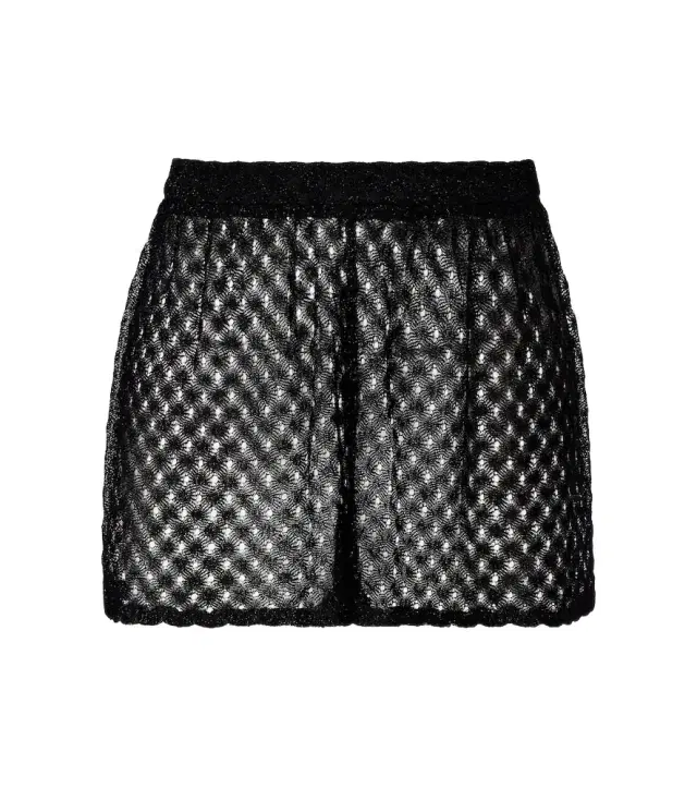 Missoni Crochet lamé shorts