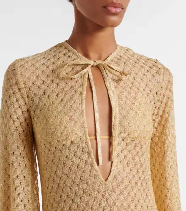 Missoni Open-knit tie-neck lamé kaftan | Thumbnail 2 Missoni Open-knit tie-neck lamé kaftan | Thumbnail 2