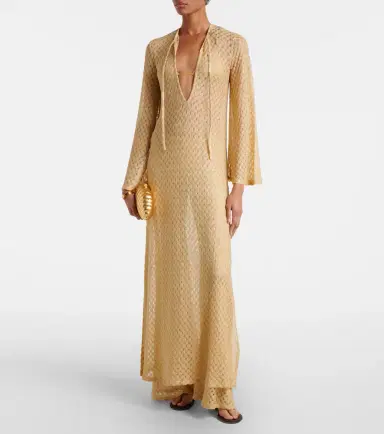 Missoni Open-knit tie-neck lamé kaftan | Thumbnail 5 Missoni Open-knit tie-neck lamé kaftan | Thumbnail 5