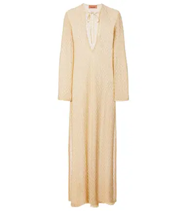 Missoni Open-knit tie-neck lamé kaftan | Thumbnail 1 Missoni Open-knit tie-neck lamé kaftan | Thumbnail 1