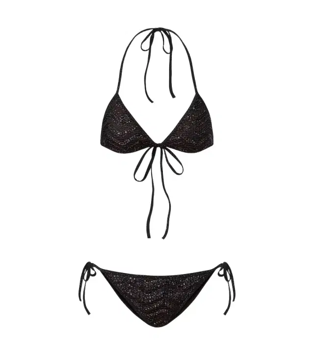Missoni Zigzag sequined lamé bikini