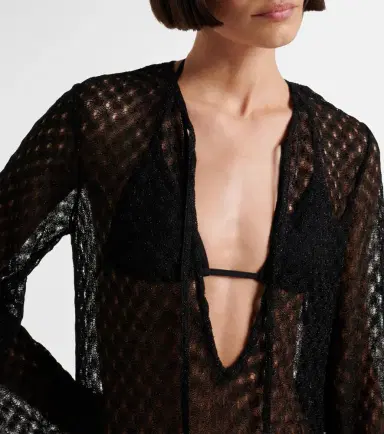 Missoni Open-knit tie-neck lamé kaftan | Thumbnail 6 Missoni Open-knit tie-neck lamé kaftan | Thumbnail 6