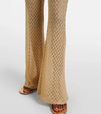 Missoni Open-knit lamé flared pants | Thumbnail 2
