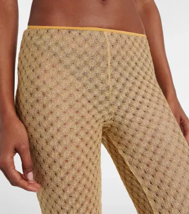 Missoni Open-knit lamé flared pants | Thumbnail 4