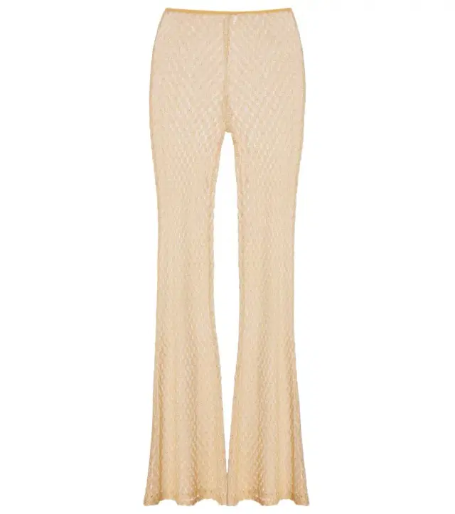 Missoni Open-knit lamé flared pants