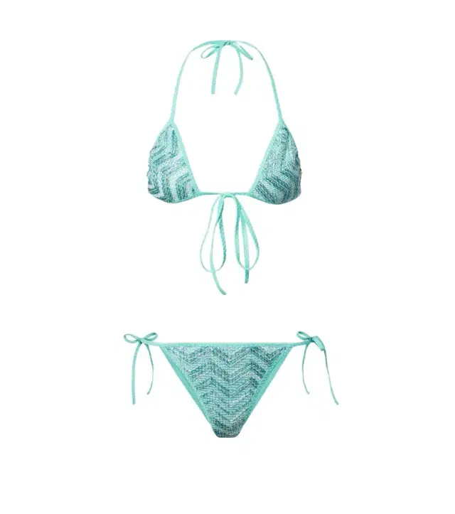 Missoni Zigzag lamé bikini top