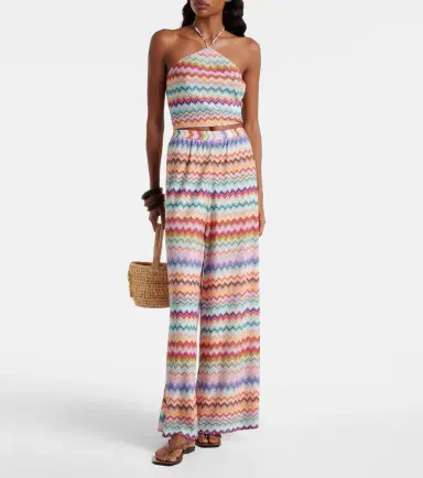 Missoni Zigzag lamé palazzo pants | Thumbnail 4 Missoni Zigzag lamé palazzo pants | Thumbnail 4