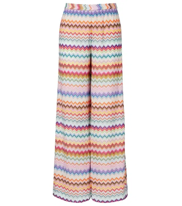 Missoni Zigzag lamé palazzo pants